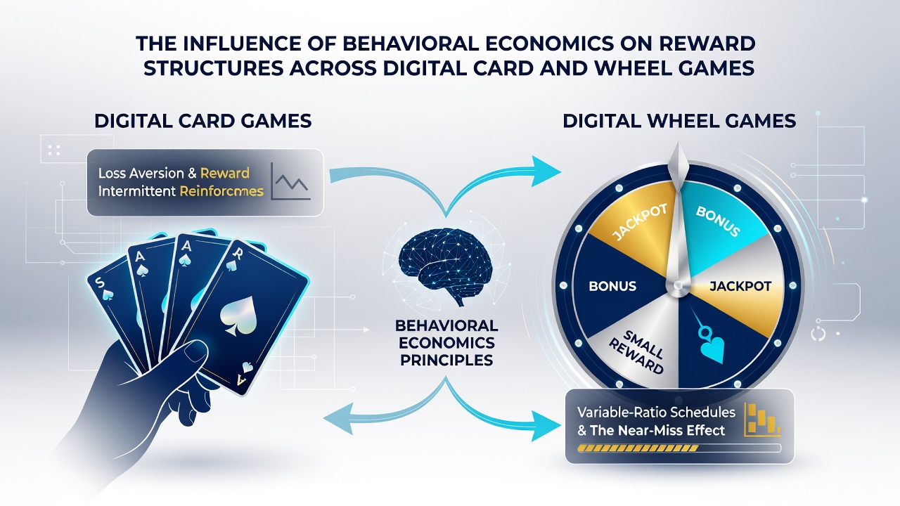 Analytics dashboard displaying player behavior metrics for wheel game reward cycles and card game bonus triggers